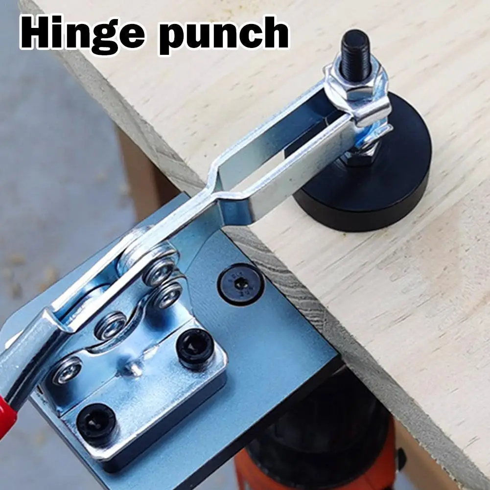 

35mm Hinge Boring Jig Kit Aluminum Alloy Hole Opener Template Carpenter Woodworking Hole Puncher Drilling Guide Locator for Door