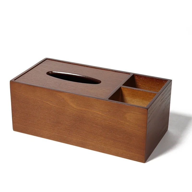 

Hot Tissue Holder Wooden Tissue Box Household Tissue Box Car Tissue Box Remote Control Stationery Storage Box