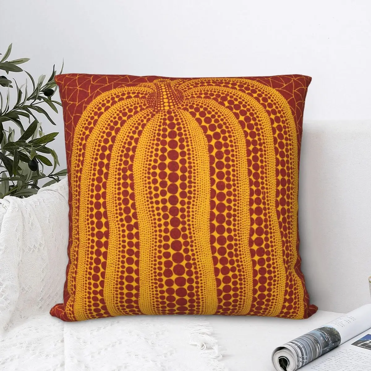 Yayoi Kusama наволочка с тыквой чехол для подушки из полиэстера декоративный в горошек