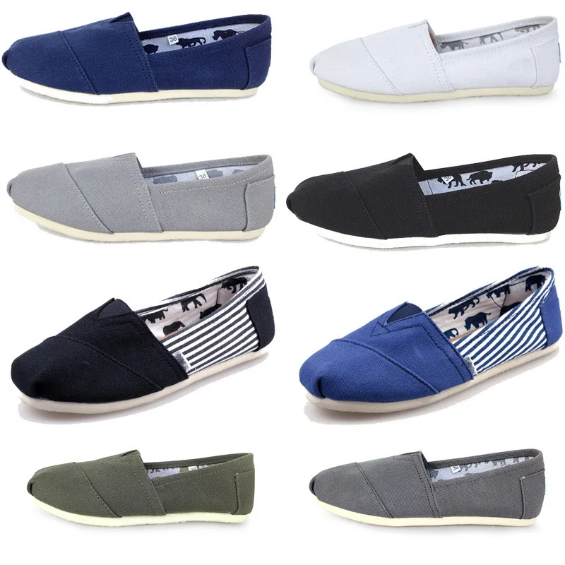

Men and Women Solid Color Thomas Shoes Large Size 35-45 Breathable Flat Canvas Flat Shoes Solid Color Soft Leather Linen Shoes