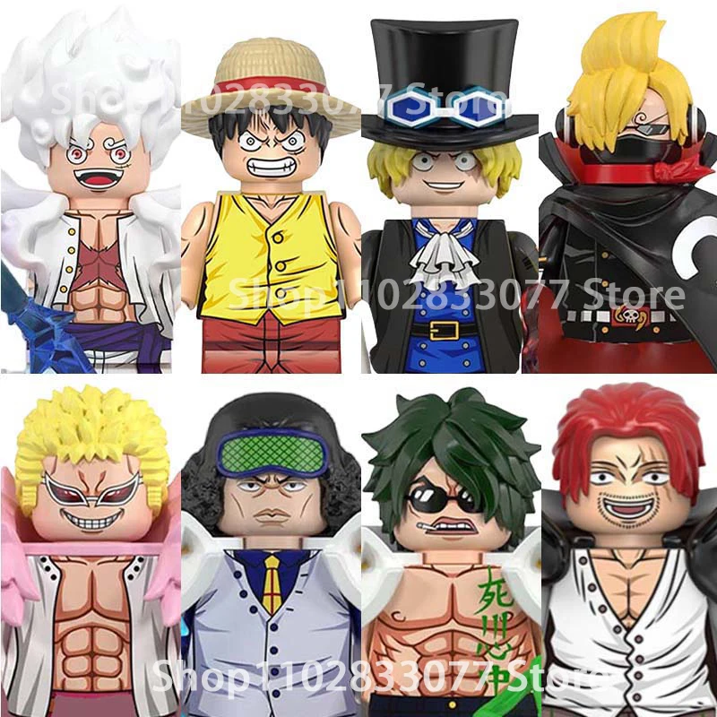 Аниме мультфильм фигурки модели WM6187 WM6188 WM6189 WM6190 X0353 Сборка строительные блоки