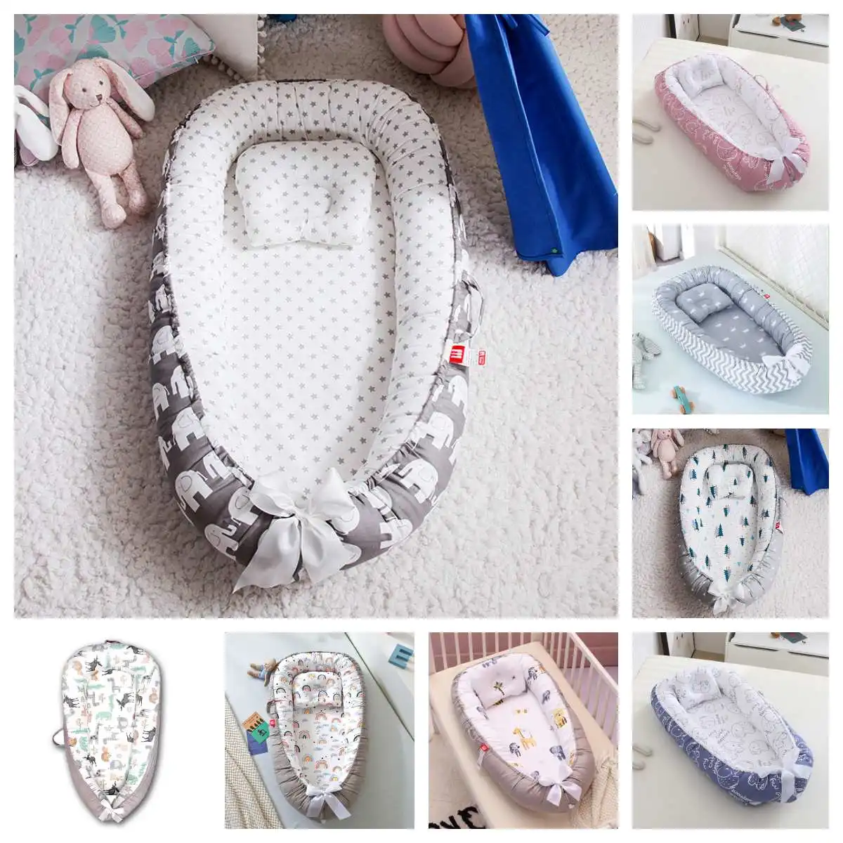 Гнездо для совместной кровати новорожденных люлька малышей забор бампер детская