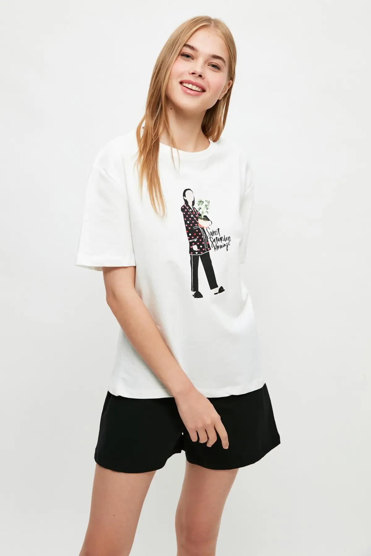 

Trendyol Printed Knitted Pajamas Set THMSS21PT1248