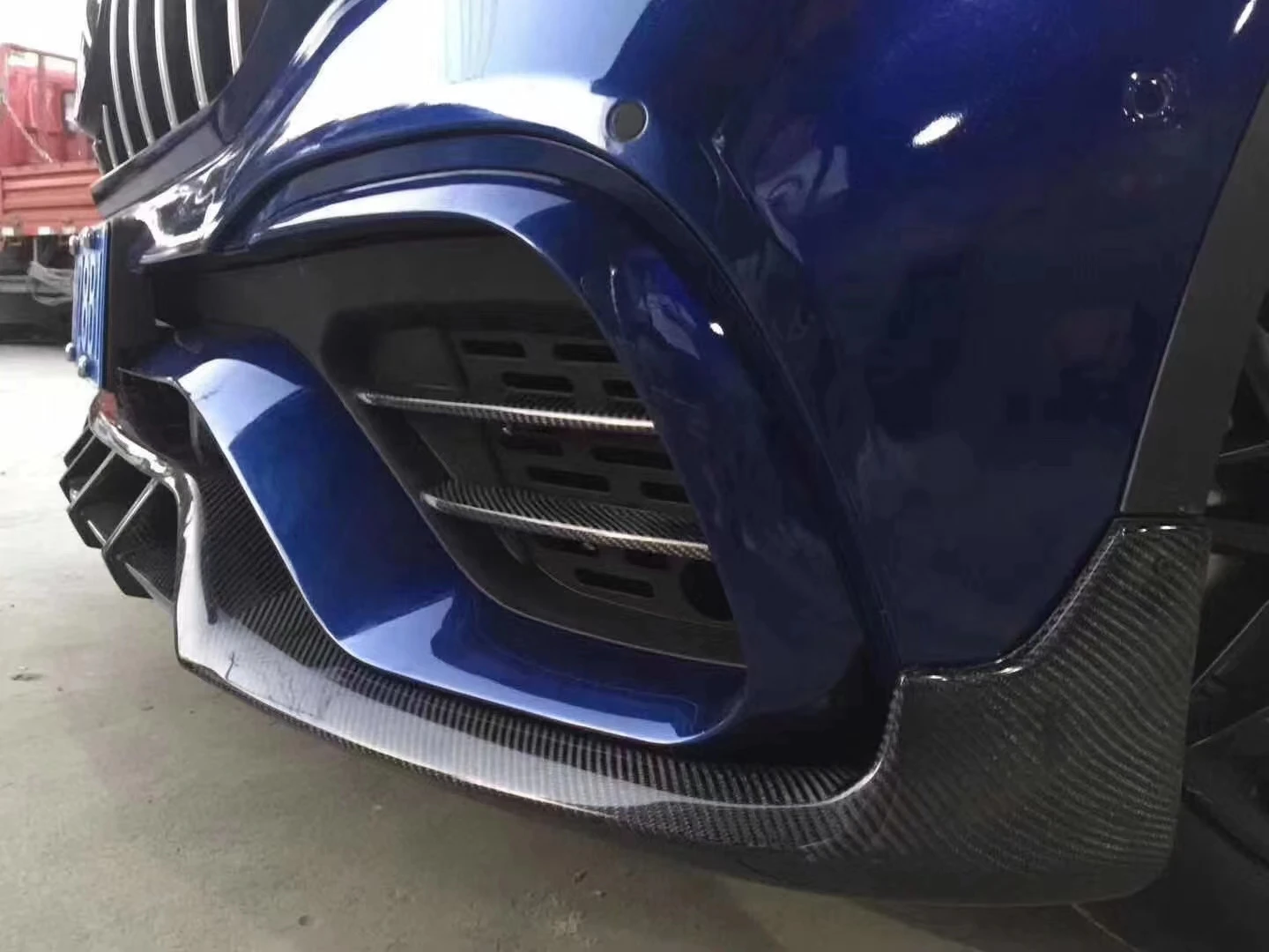 Передняя губа из углеродного волокна для Mercedes Benz GLC 43 63 2017-2019 передняя хорошего