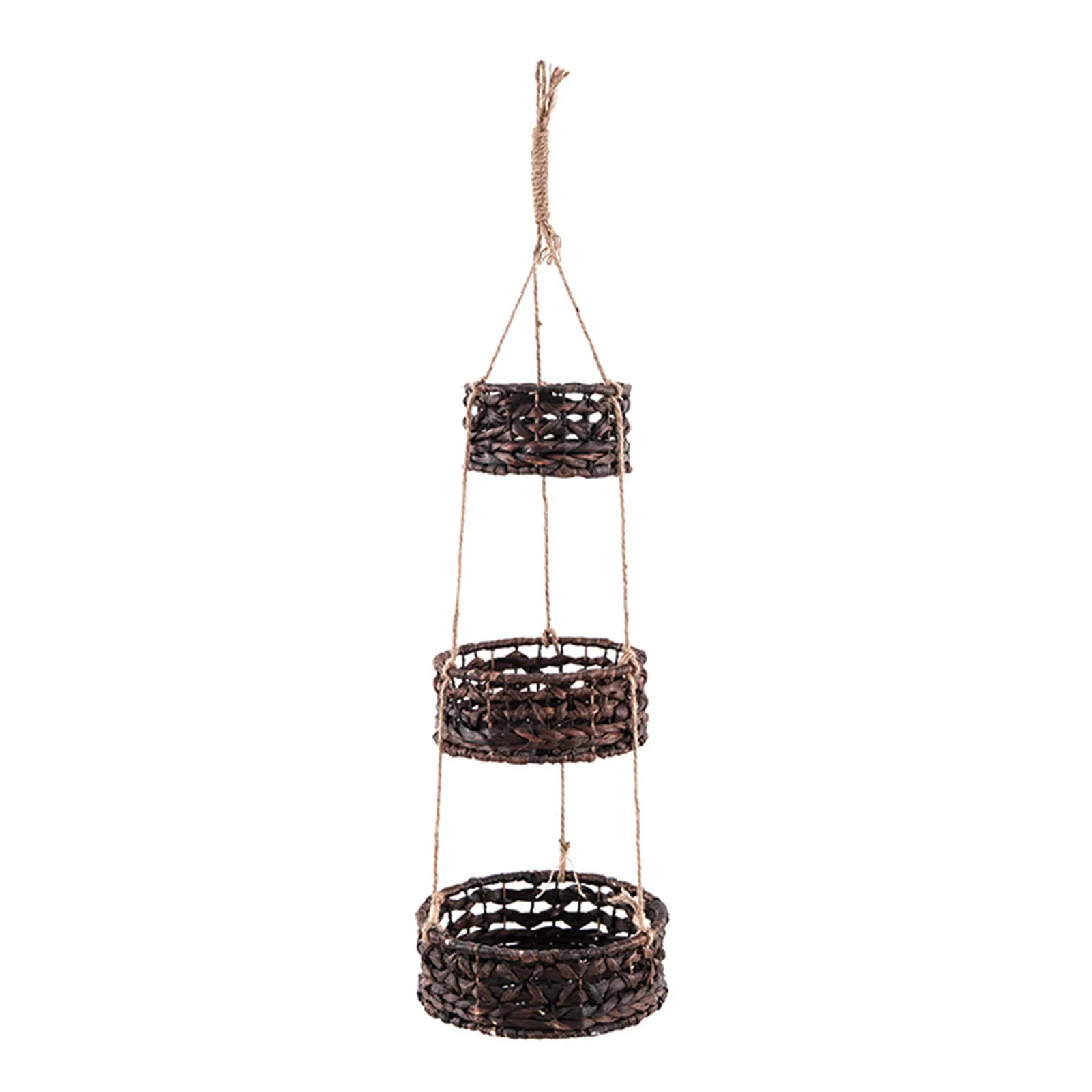 

Hanging Plant Holder 3 Tier Hand-woven Hanging Basket Plant Flower Pot Hanging Planter For Garden Outdoor Decor Home Organizing