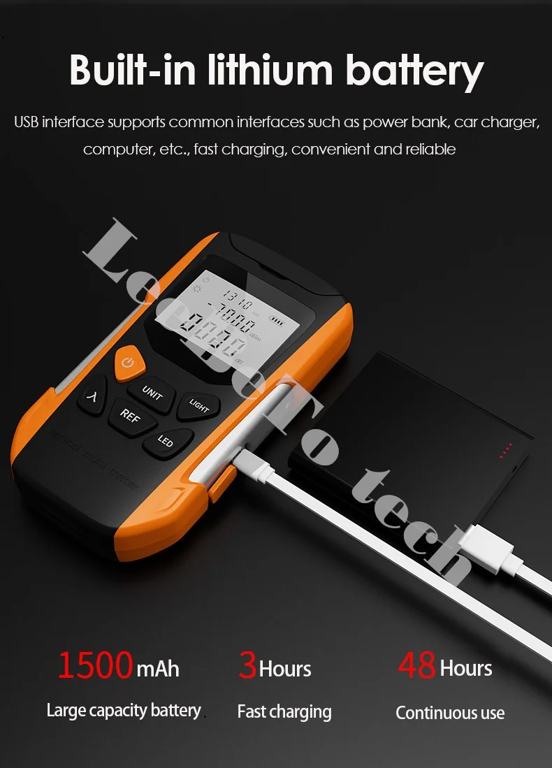 NEW Rechargeable Optical Power Meter Visual Fault Locator  Network Cable Test Lighting Optic Tester VFL with Red Light Laser OPM