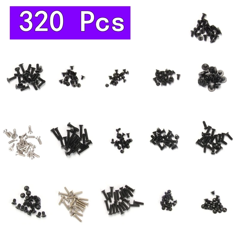 

320Pcs M2 M2.5 M3 Screw Flat Head Phillips Screws Laptop Notebook Screws Set Kit for Computer Small Screw