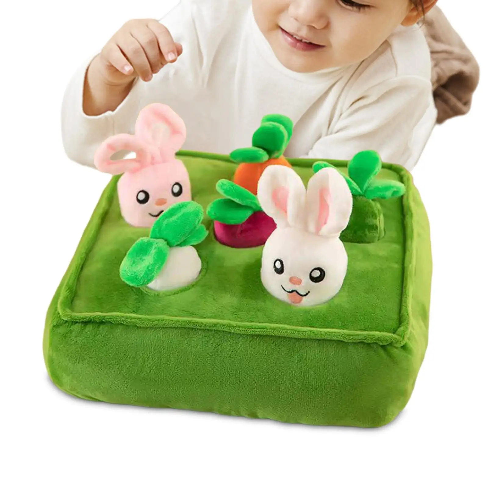 

Funny Carrot Plush Toy Parent Child Interaction Education Vegetable Chew Toy Molars Toy Kawaii Gift Snuffle Mat for Cat Baby Pet