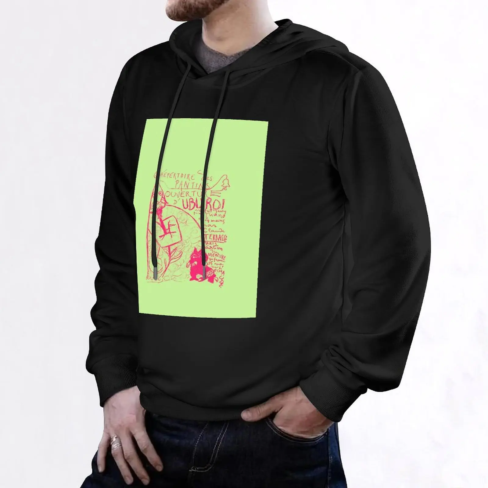 Ubu Roi-пурпурный пуловер с капюшоном мужская одежда осенняя куртка толстовка