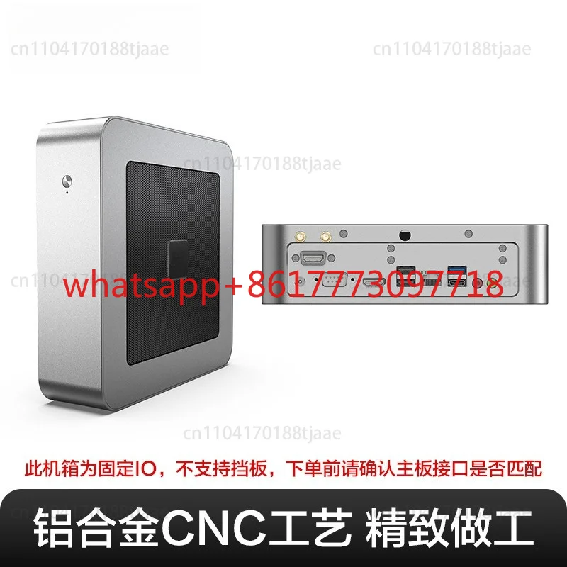 Фото Полностью алюминиевый корпус Mini ITX, блок питания DC-ATX, настольный компьютер для сборки своими руками, компактный корпус с горизонтальной интегрированной графикой. №3
