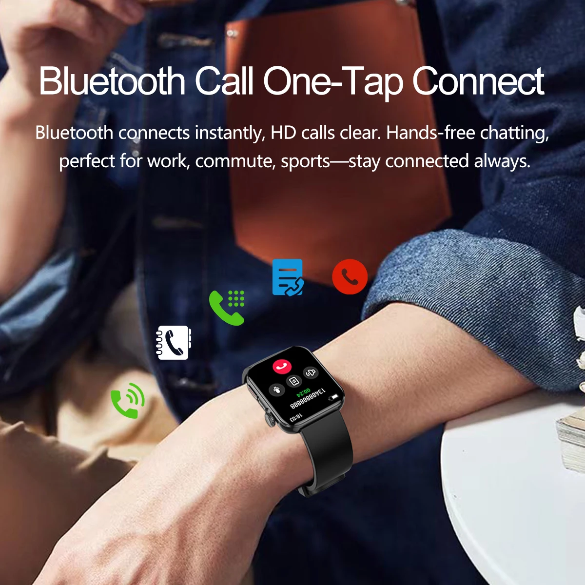 Фото Спортивные умные часы, водонепроницаемые, беспроводные, с Bluetooth, мониторинг уровня кислорода в крови/давления, для iPhone, Xiaomi, Samsung, смартфонов №4