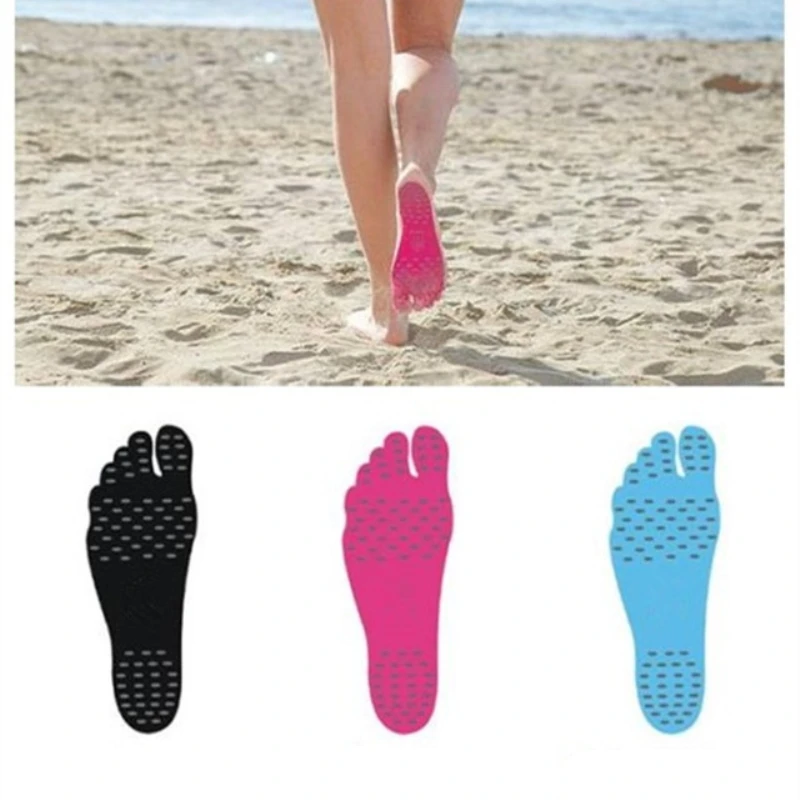

2022 Hot 1 Pair Foot Stickers Shoes Stick on Soles Sticky Pads Waterproof Hypoallergenic Adhesive Non-slip Feet Pad