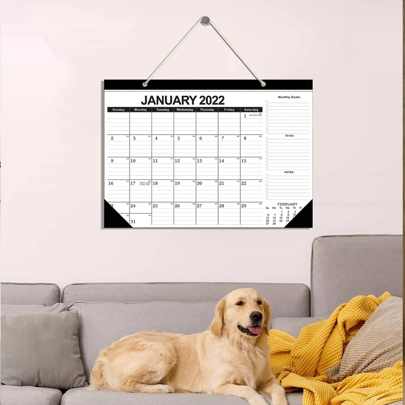 

2022 Desk Calendar-18 Months Desk Calendar With To-Do List,Julian Date. January 2022-June 2023 17 Inch X 12 Inch Monthly