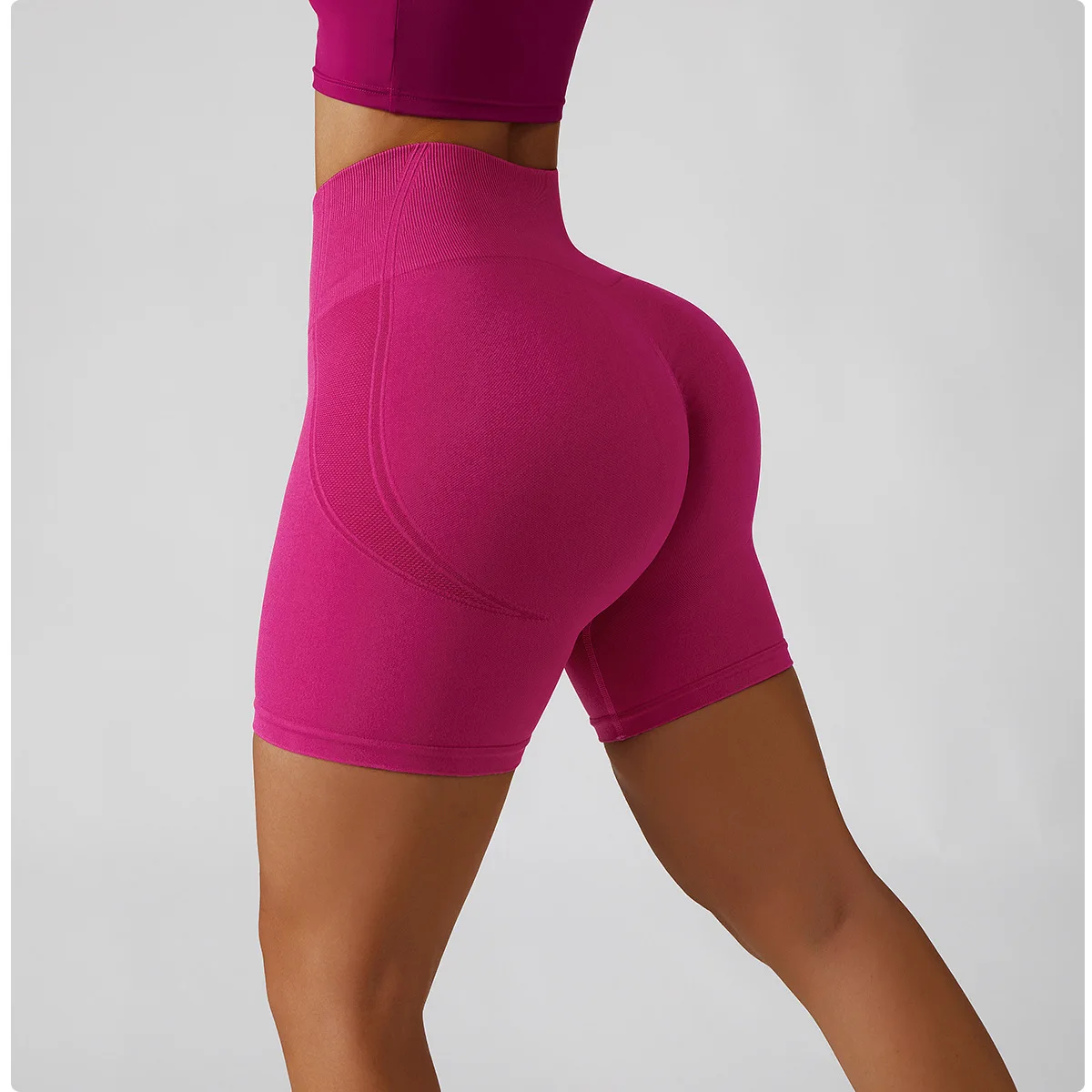 

High Waist Yoga Shorts Women's Summer Leggings Running Tight Sports Shorts Hip Lifting Seamless Gym Wear Bottomed Fitness Pants