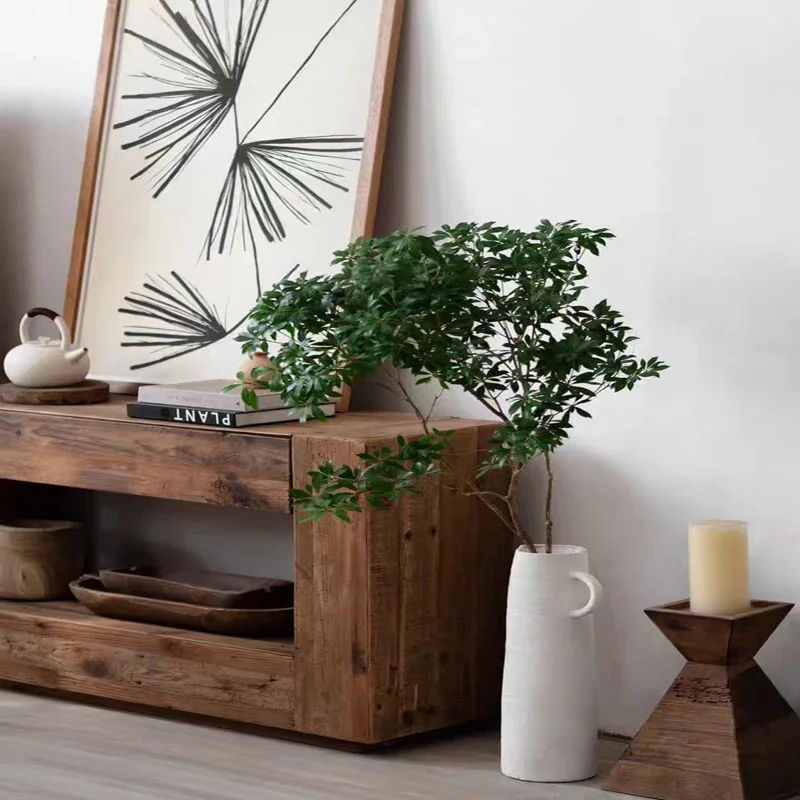 Шкафы для хранения из цельного дерева гостиной кладовая кофейный сервант