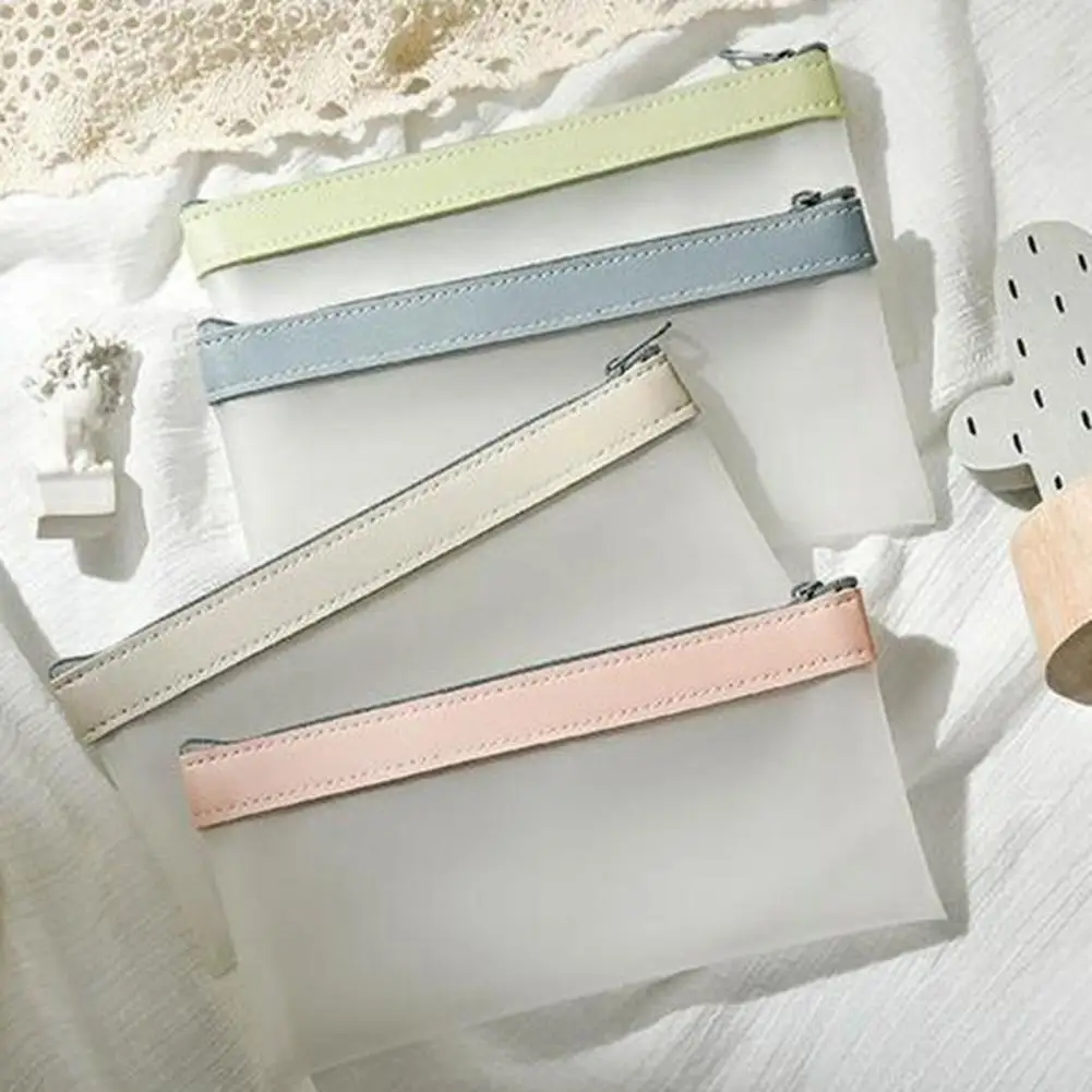 

Stationery Pouch Practical Portable Transparent Desk Organization Pencil Case Office Supplies Pencil Pouch Pencil Pouch