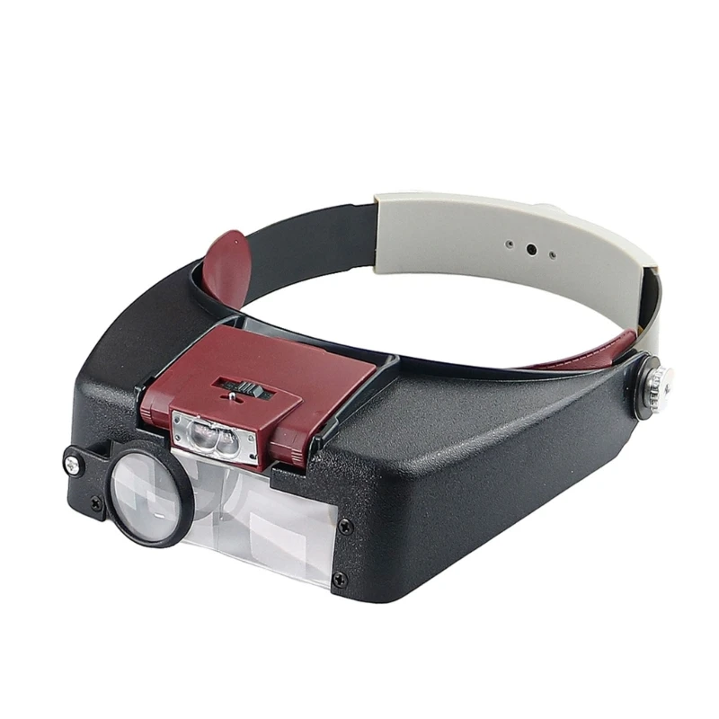 

LED Headband Magnifier Hands Free Magnifying Glass For Jewelry Loupe Watch Electronic Repair 1.5X/3X/6.5X/8X Lens Loupe Dropship
