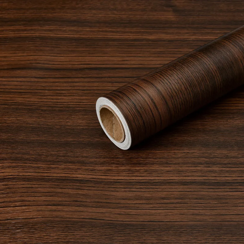 

Wood Grain Wall Sticker Thicken Wallpapers Self Adhesive Wallpaper Wholesale Furniture Refurbishment Sticker Kitchen Boeing Film