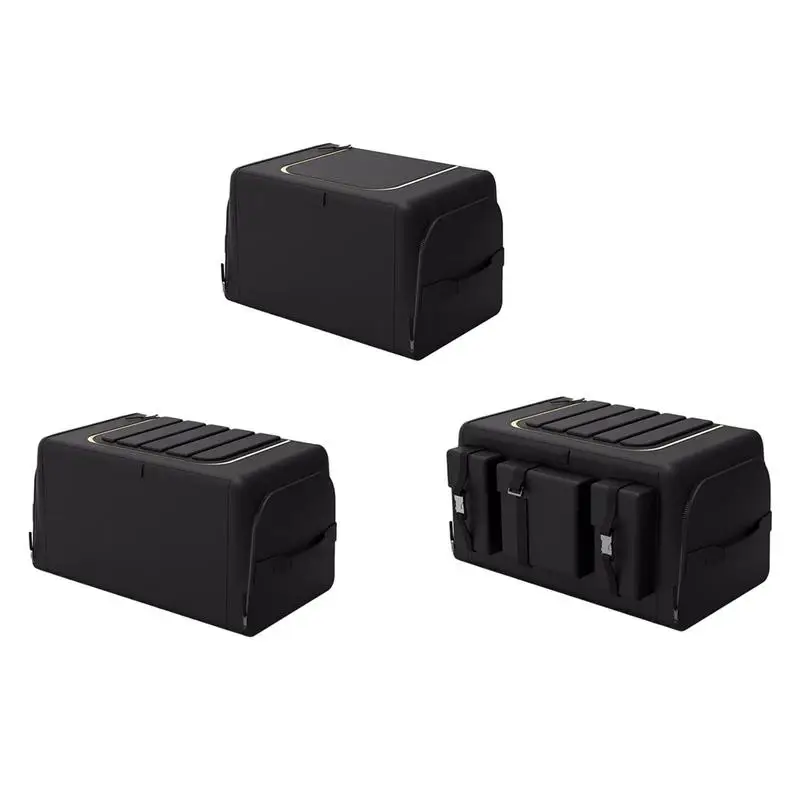 

Car Trunk Organizer With Lid Super Strong Durable Foldable Nonslip Goods Storage Box For Auto Truck SUV Trunk Boxes Universal