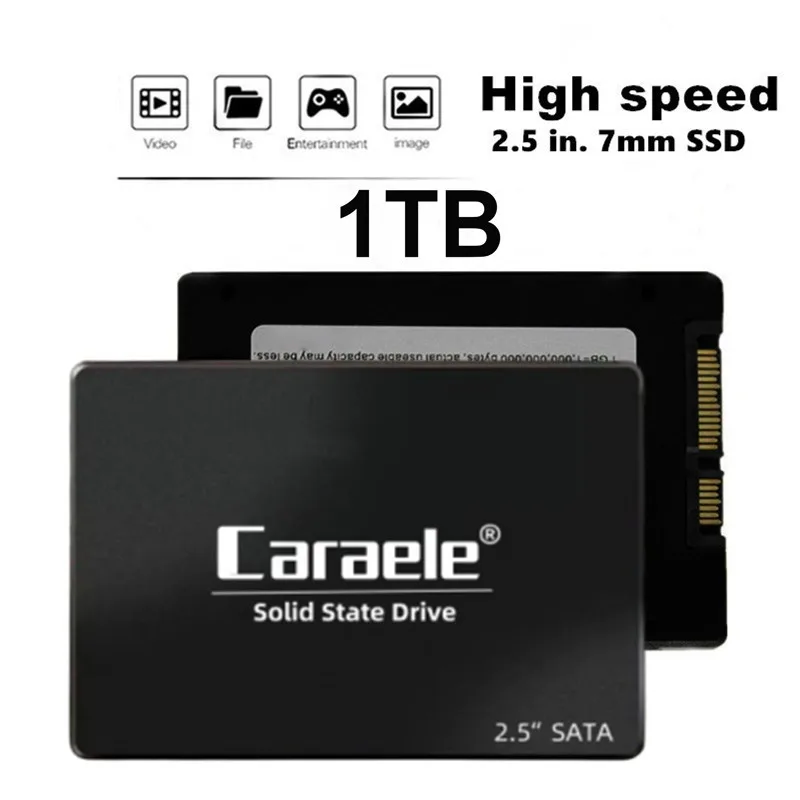 Caraele SSD 1TB Hard drive disk sata3 2.5 inch ssd TLC 500MB/s internal Solid State Drives for laptop and desktop