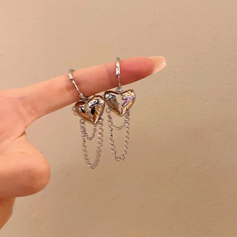 Корейские циркониевые серьги-бабочки с цепочкой и кисточками висячие серьги для