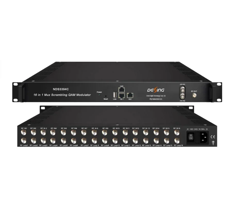 NDS3394C 16 В 1 MUX Scrambling Qam-модулятор выход DVB-T