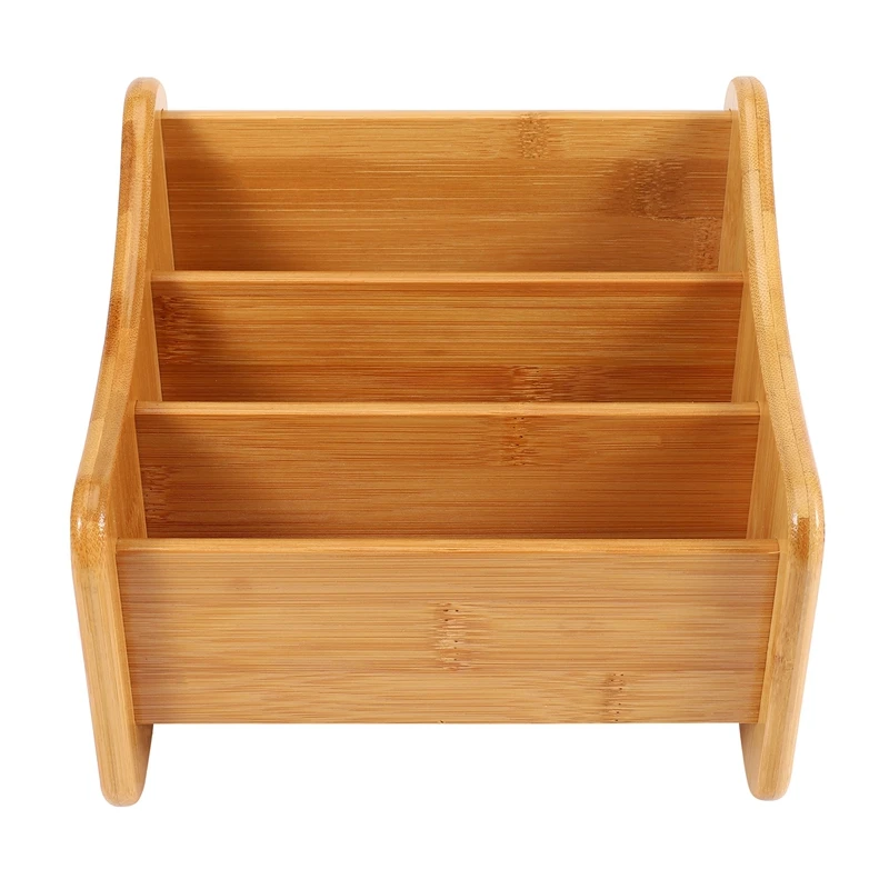 Деревянный настольный органайзер бамбуковый держатель для пульта