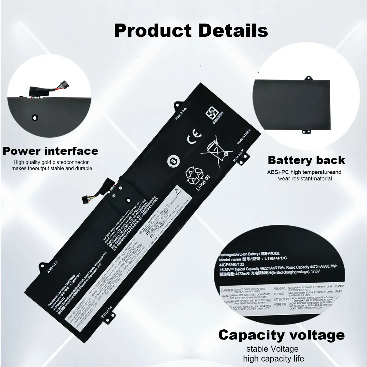 DXT Новый аккумулятор для ноутбука L19C4PDC Lenovo Ideapad Yoga 7-14ITL5 7-15ITL5 5B10Z26482 14cACN 2021 14c