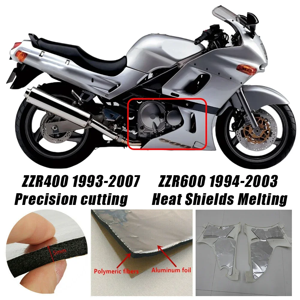 Для Kawasaki ZZR400 1993-2007 ZZR600 1994-2003 мотоциклетная защитная теплоизоляционная пленка ABS