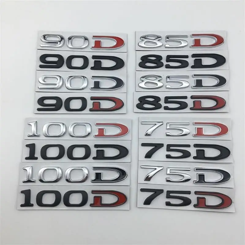 

3D Car Trunk Sticker Rear Badge Emblem Styling for Tesla Model 3 ModelS ModelX Roadster 75D 85D 90D 100D Letter Logo Accessories