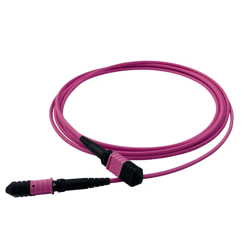 40G/100G MPO (мама) на OM4 12-ядерная многомодовая оптоволоконная перемычка патч-корд для