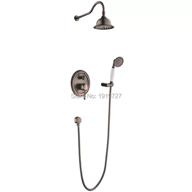 

Oil Rubbed Bronze Bath Shower Faucet Set 8" Rain Shower Head & Hand Shower Spray Factory Direct ORB Chrome Gold Shower