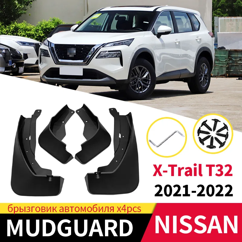 

Car Mud Flaps For Nissan X-Trail T32 Rogue 2021-2022 Front And Rear Wheels Mudguards Splash Guards Fender Mudflaps Accessories