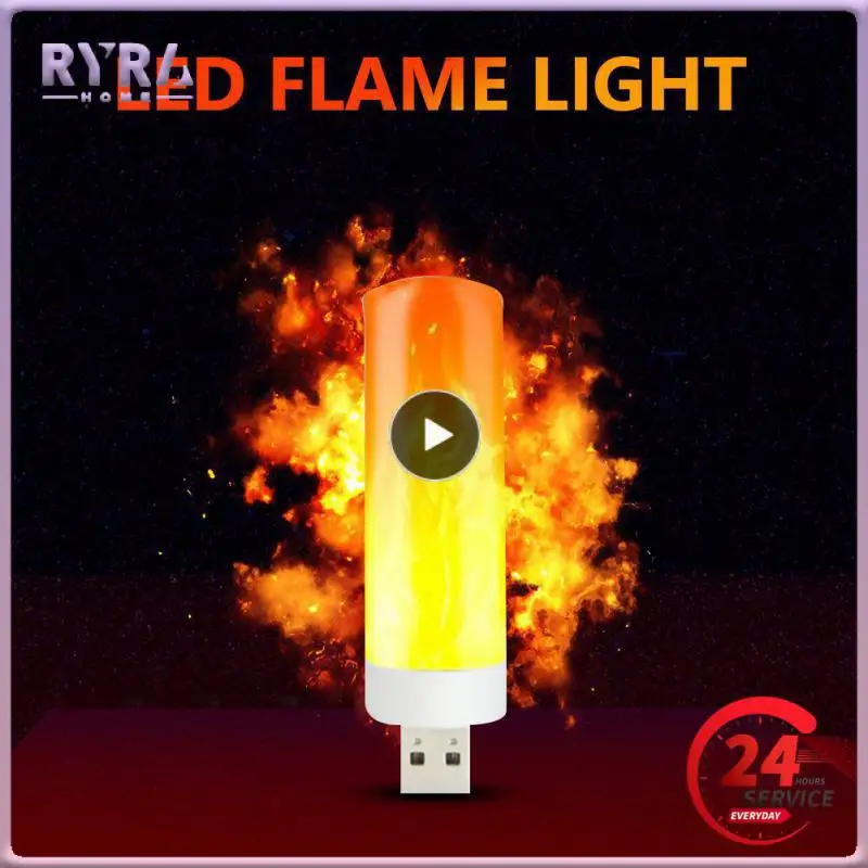 

1~7PCS Usb Decoration For Bedroom Outdoor Led Night Light Atmosphere Bedside Lamp Camping Lighting Candle Lamp