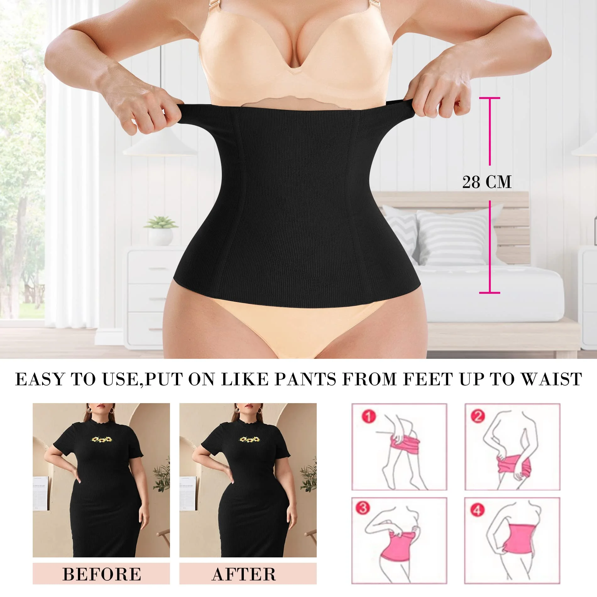 Waist Trainer Tummy Wrap Seamless Shapewear Belt Weight Loss Sport Workout Body Shaper Girdle Cincher Underbust Corset Garment