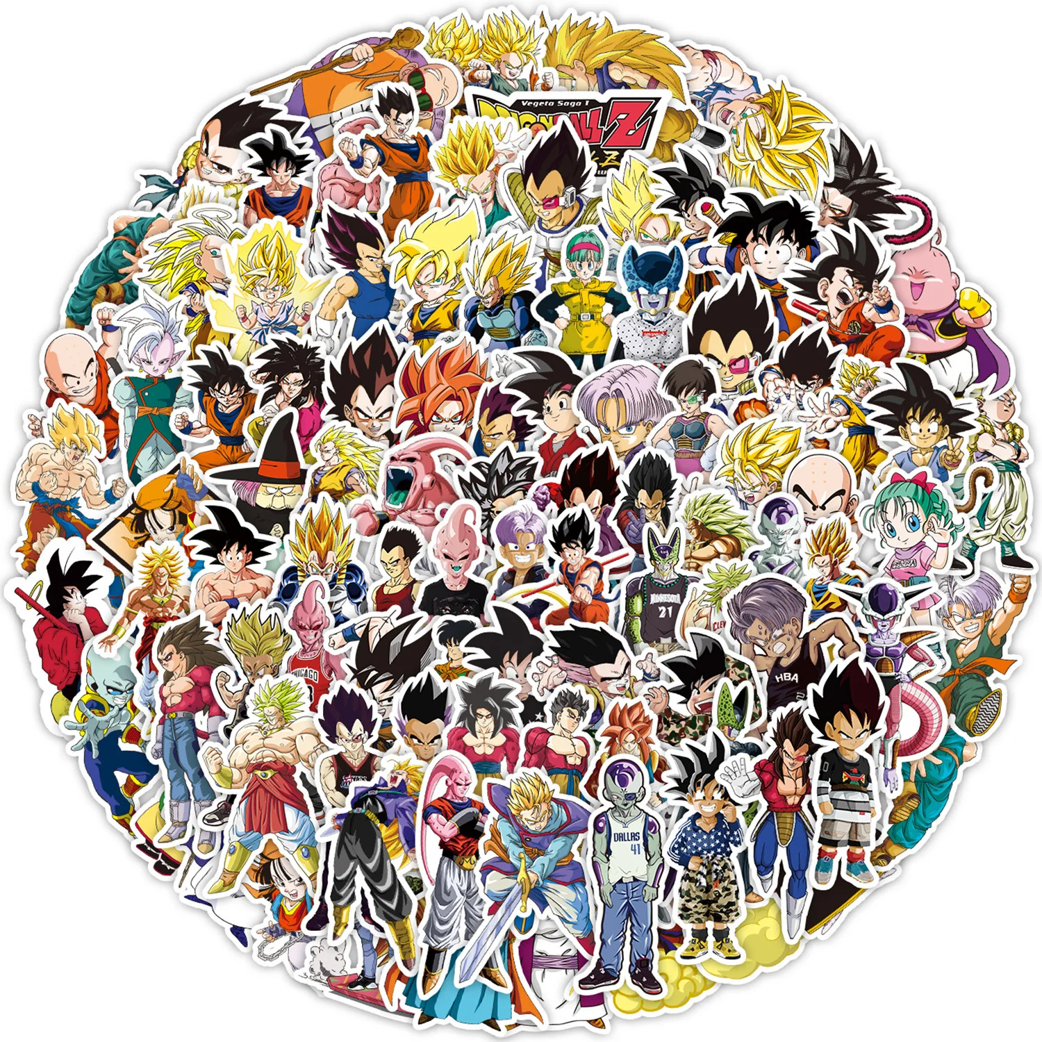 10/50/100Pcs Anime Dragon Ball Stickers for Kids Graffiti Laptop Skateboard Motorcycle Water Bottle Cartoon Sticker Toy Decals