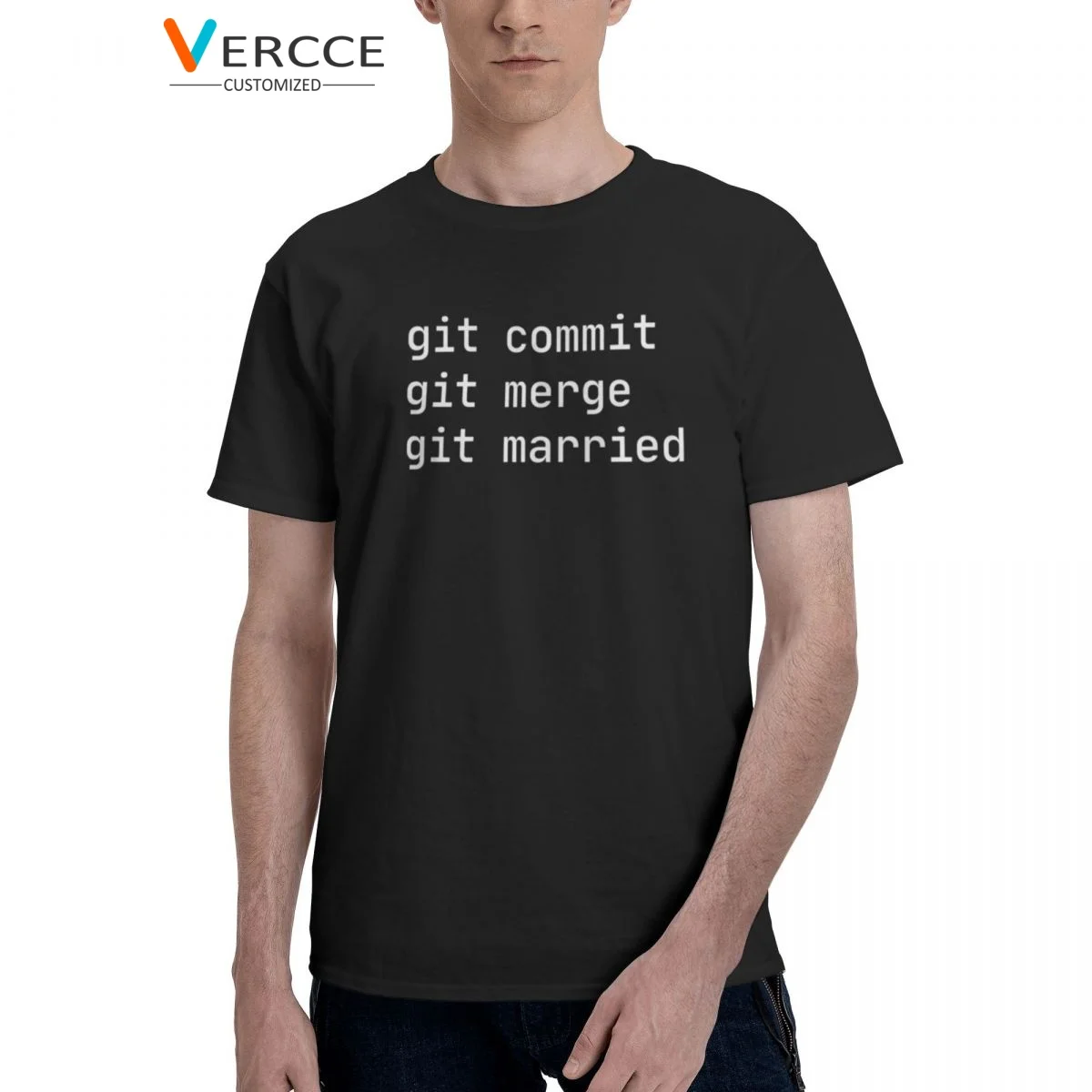 

Git Commit Git Merge Git Married Programmer Coding Funny T Shirt 100% Cotton Tees Short Sleeve Clothing Tshirt For Men Women