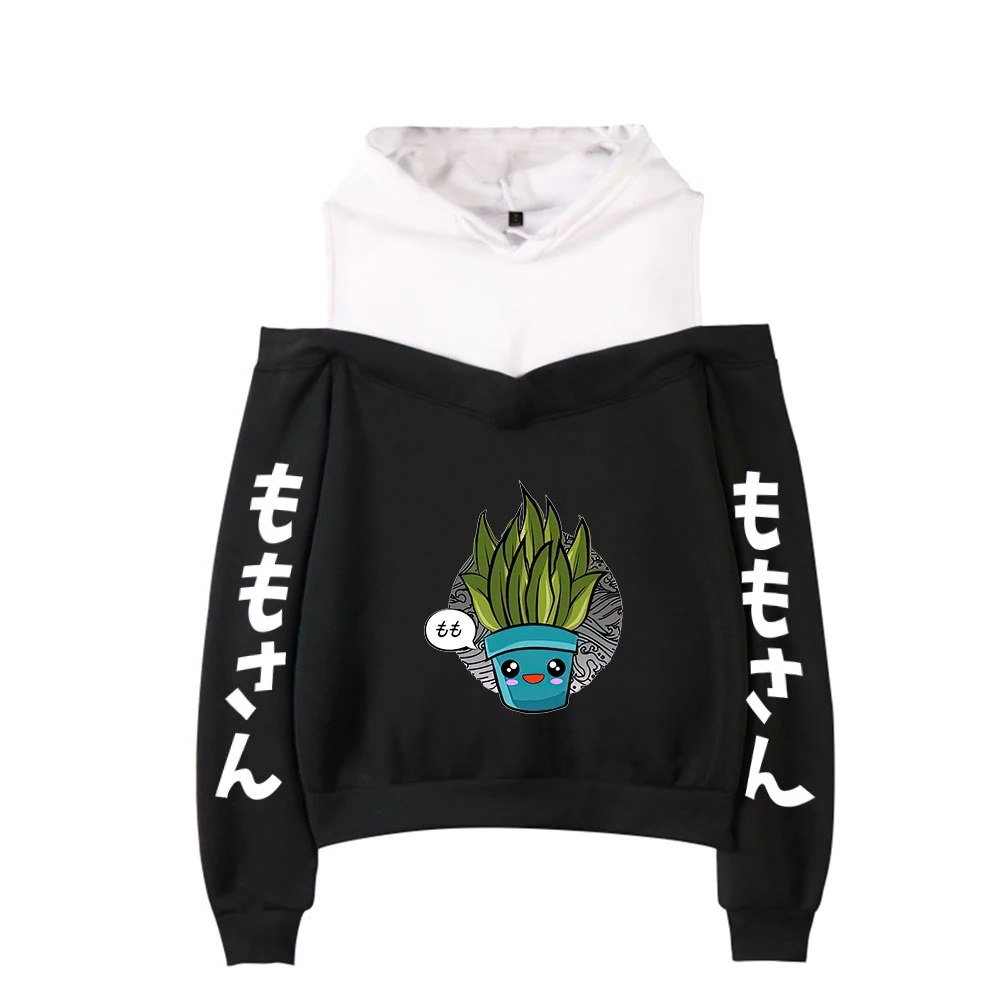 

Coryxkenshin Crop Top Hoodies CXK Off-shoulder Hoodie Sweatshirt for Women