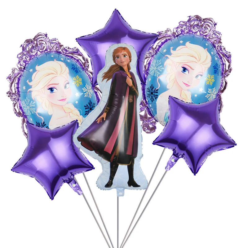 

6 шт. Disney Frozen Balloons Анна Эльза украшения для дня рождения детские игрушки сувениры для девочек Олаф Снежинка гелиевые баллоны Baby Shower