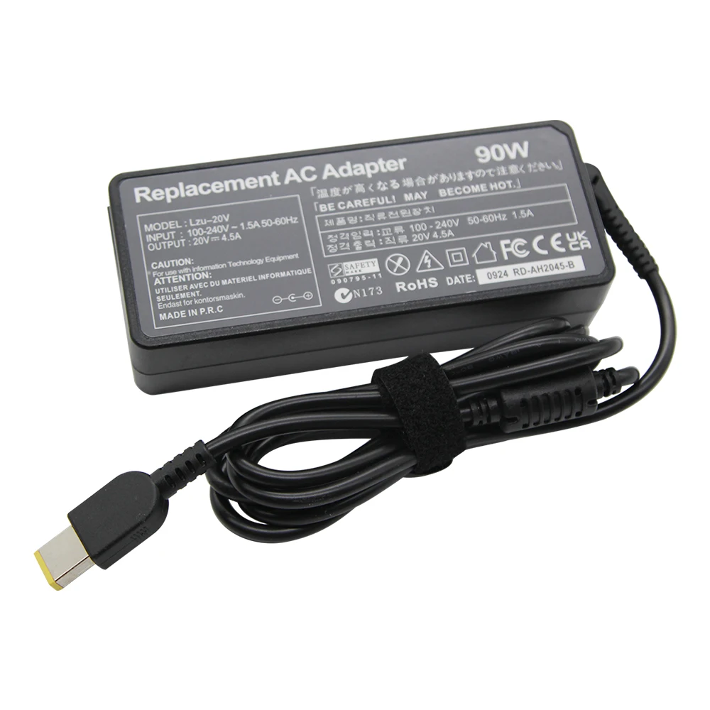 Фото Зарядное устройство USB AC для ноутбука, 20 В, 4,5 А, 90 Вт, адаптер питания для ThinkPad X1 Ultrabook Eraser B40 G50 M4400 M4450 Z50 Z505 №5
