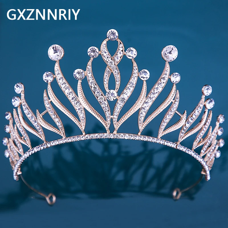 Барокко Стразы Корона свадебные тиары и короны для женщин украшения волос
