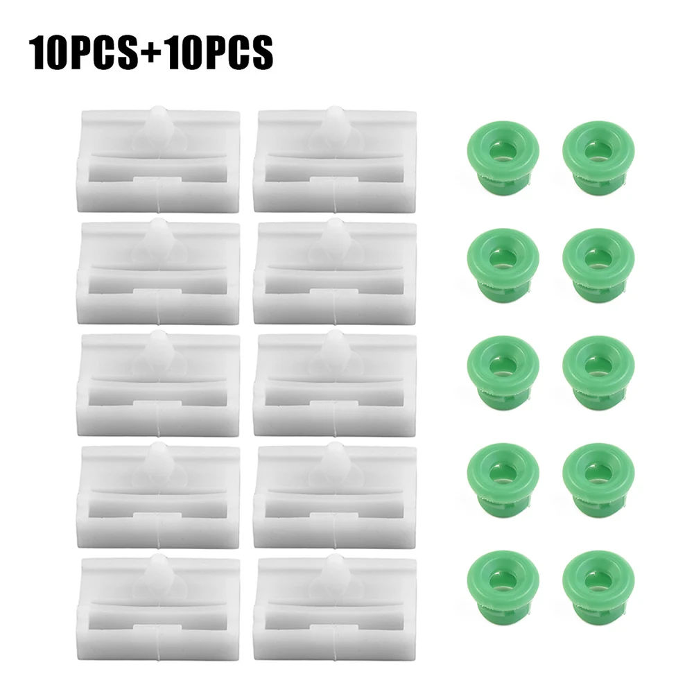 

Parts Trim clips Accessory 10x Side Sill Skirt W/ 10x Rocker Panel Moulding 51711932996+51718184574 Green+White PA6