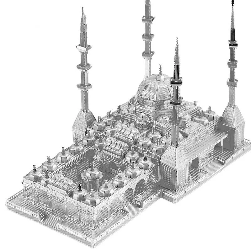 

3D Metal Puzzles of "The Heart of Chechnya Mosque" DIY Russia Famous Architectural Model Kits Parent-child Communication Toys