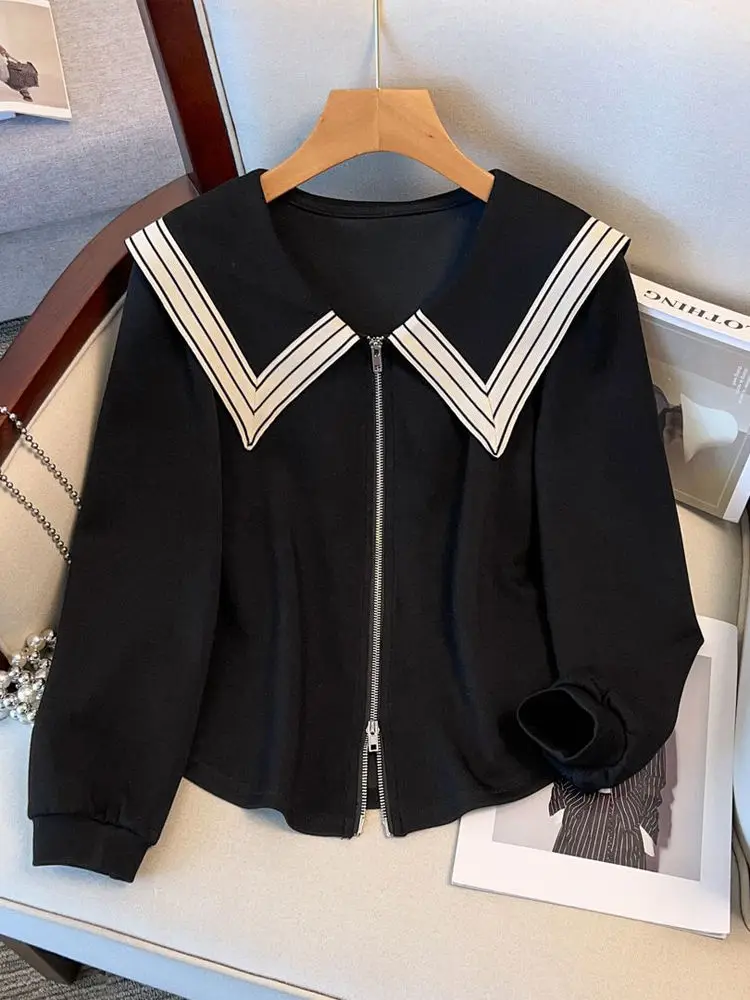 Комплект из двух предметов больших размеров женский осенне-зимний новый