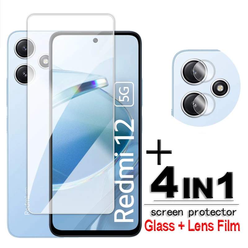 Per Xiaomi Redmi 12 Glass Per Redmi 11A 10C 12C 12 5G Proteggi Schermo Hd Trasparente In Vetro Temperato Per Redmi 12 Lens Flim