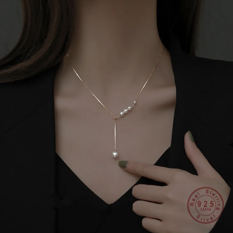 

Женское ожерелье из серебра 925 пробы с жемчугом