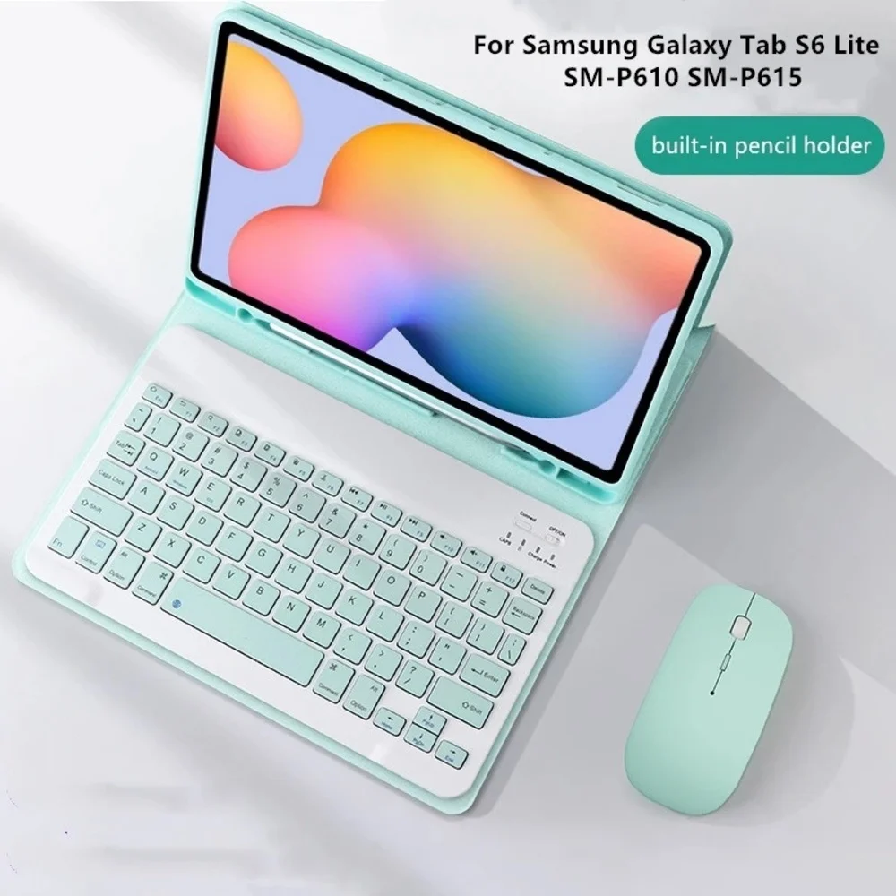 

Чехол с магнитной клавиатурой для Samsung Galaxy Tab S6 Lite, 10,4 дюйма, Φ P610 P615, чехол с мышью