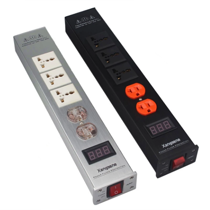 

Aluminum Alloy US Plug + Universal AC Power Socket HiFi Audio Power Filter Purifier Outlet