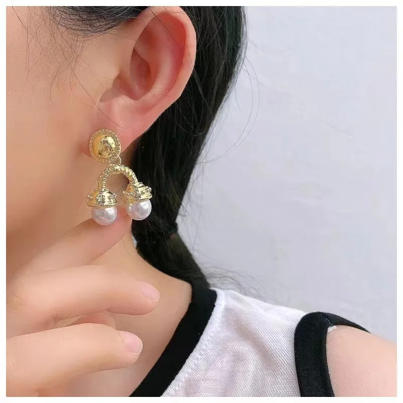 Итальянские винтажные дублирующие ювелирные изделия Золотые жемчужные