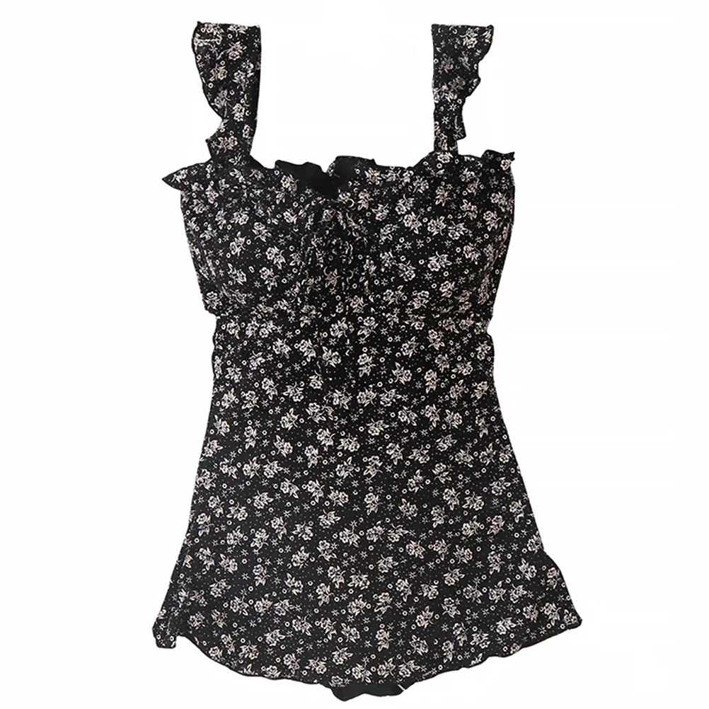 

Women Swimming Suit Backless Swimsuit Women's One-piece Swimsuits Bathing Plus Size Clothes Simple Floral Dress